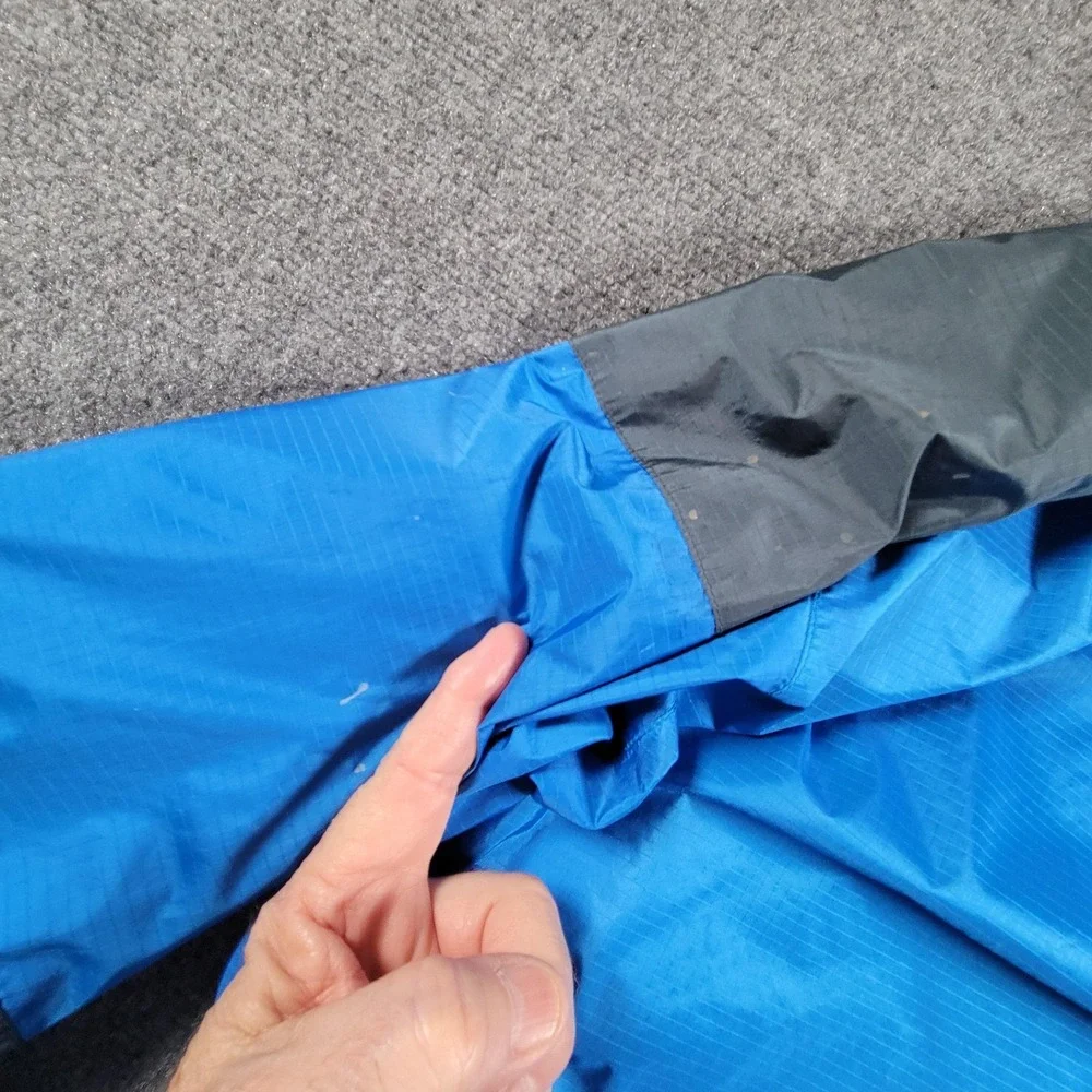 North Face Jacket Mens Large Blue‎ Hooded Waterproof Windbreaker Outdoor Coat